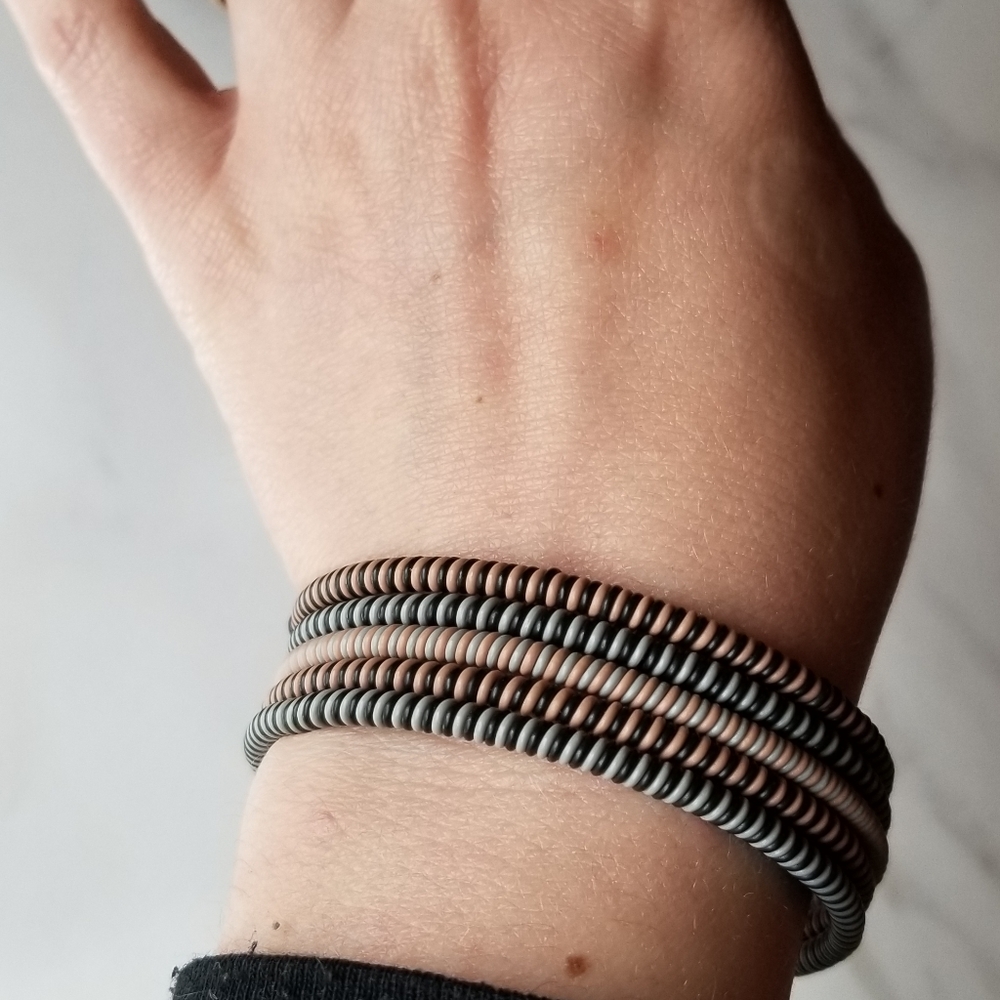 African telephone wire wrap bracelet
